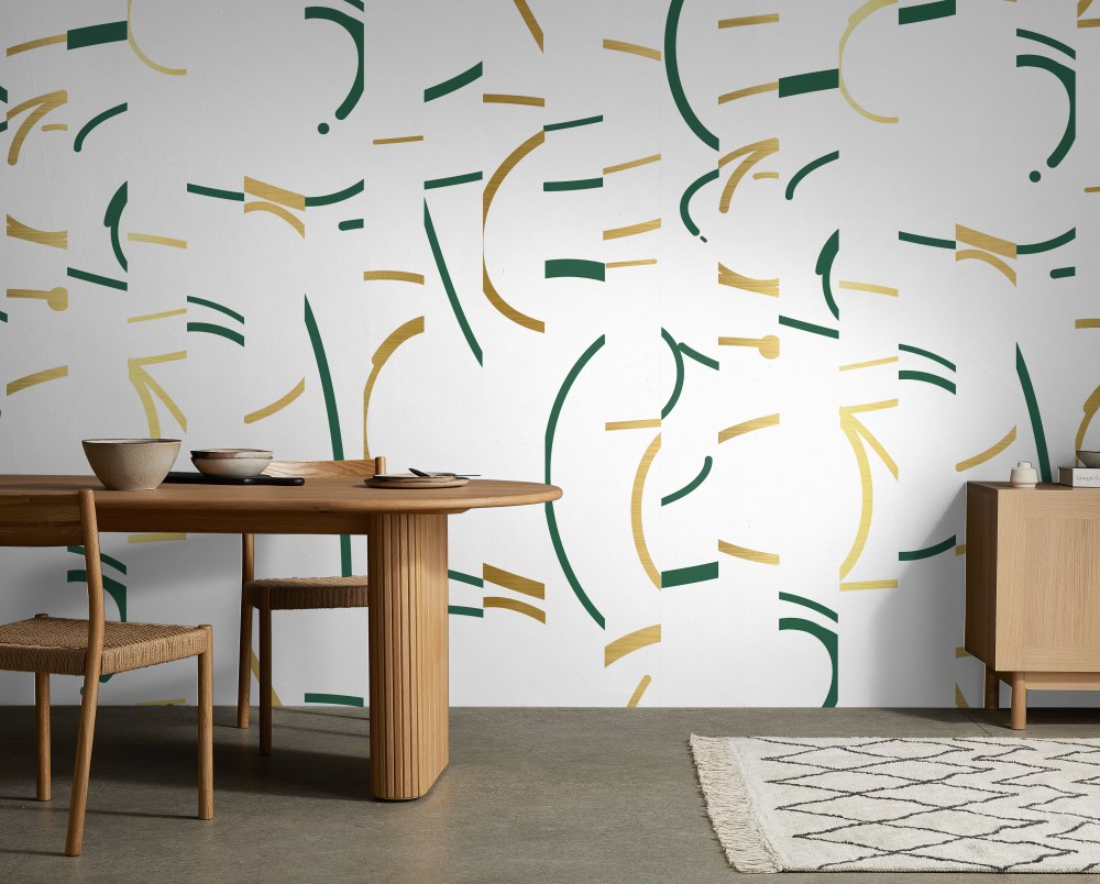 Offset Backround OFFSET WALLPAPER | Fir Green + Gold - CUSTHOM